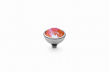 Qudo Silver Topper Bottone 10mm - Orange Glow Delite